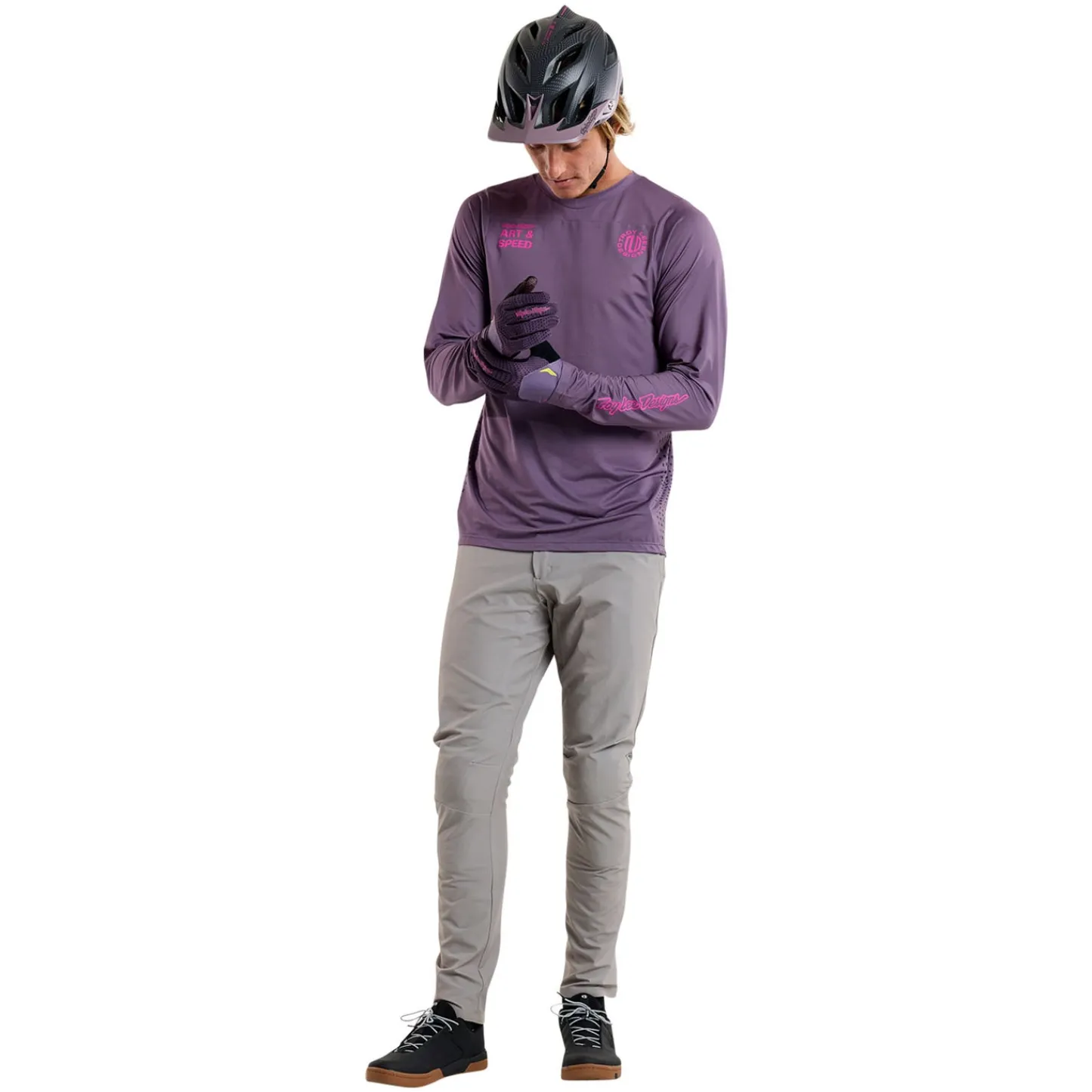 Troy Lee Designs Jerseys|Skyline^Skyline Long Sleeve Jersey Radioscape Deep Purp