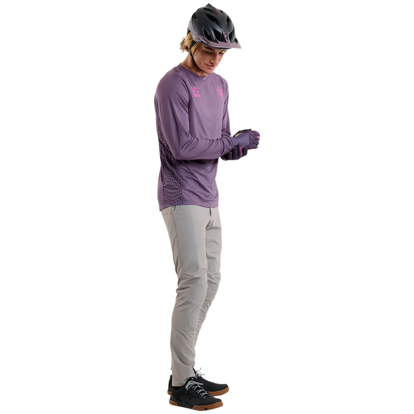 Troy Lee Designs Jerseys|Skyline^Skyline Long Sleeve Jersey Radioscape Deep Purp