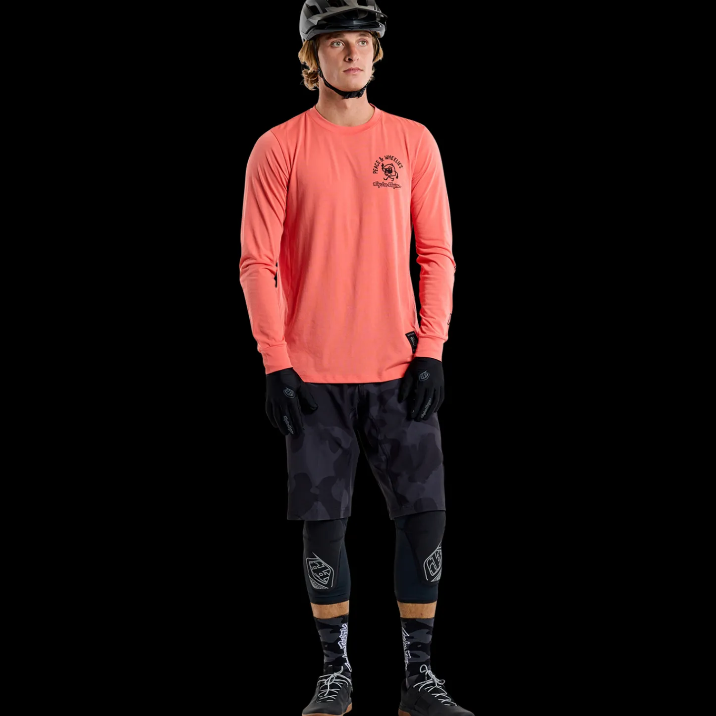 Troy Lee Designs Jerseys|Skyline^Skyline Long Sleeve Ride Tee P&W Melon