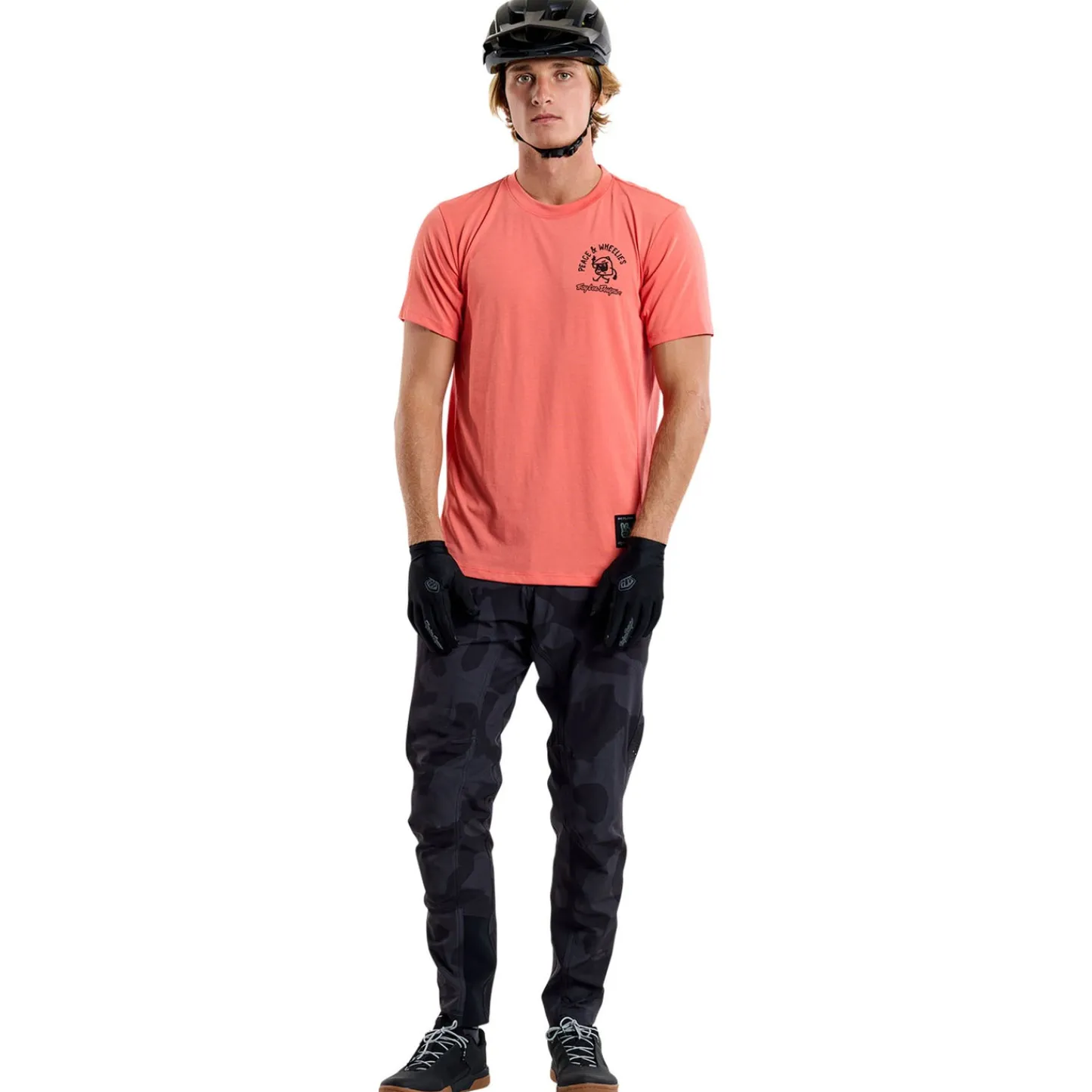 Troy Lee Designs Jerseys|Skyline^Skyline Short Sleeve Ride Tee P&W Melon