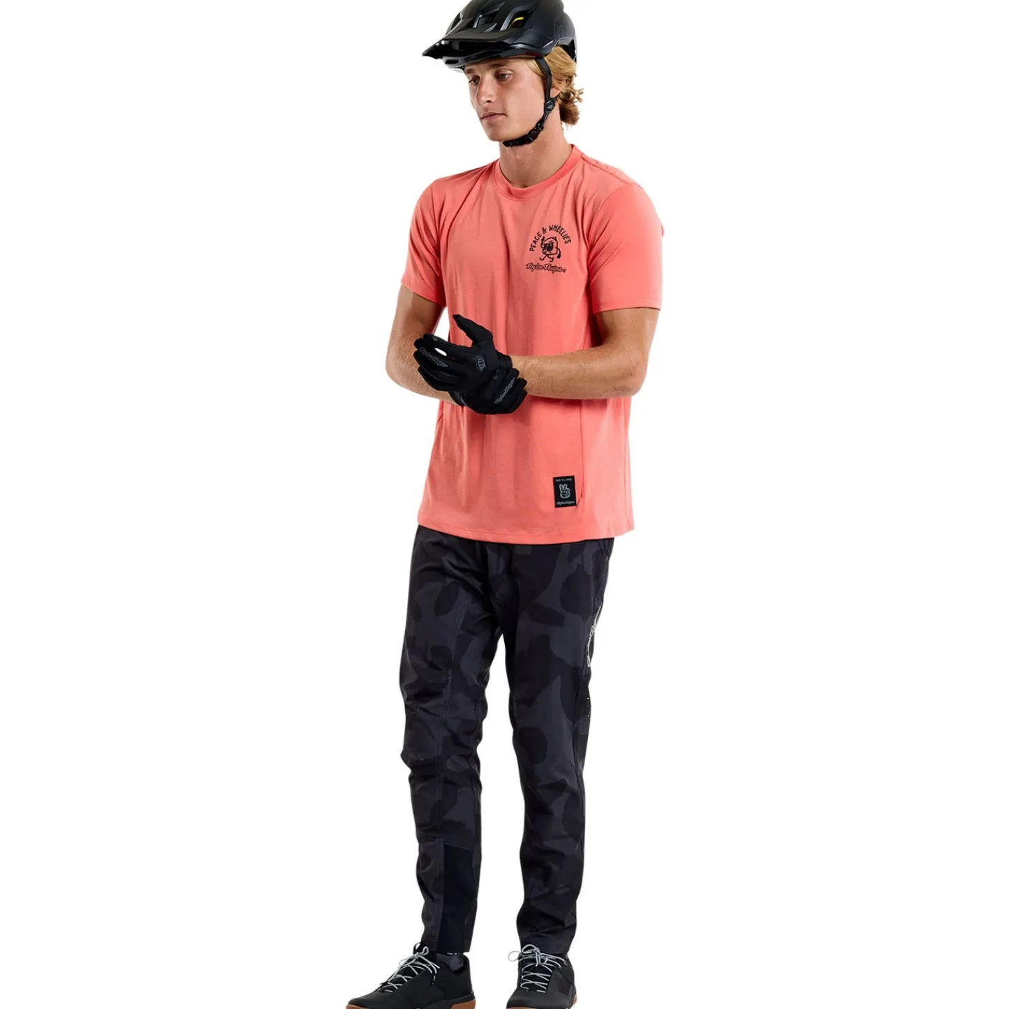Troy Lee Designs Jerseys|Skyline^Skyline Short Sleeve Ride Tee P&W Melon