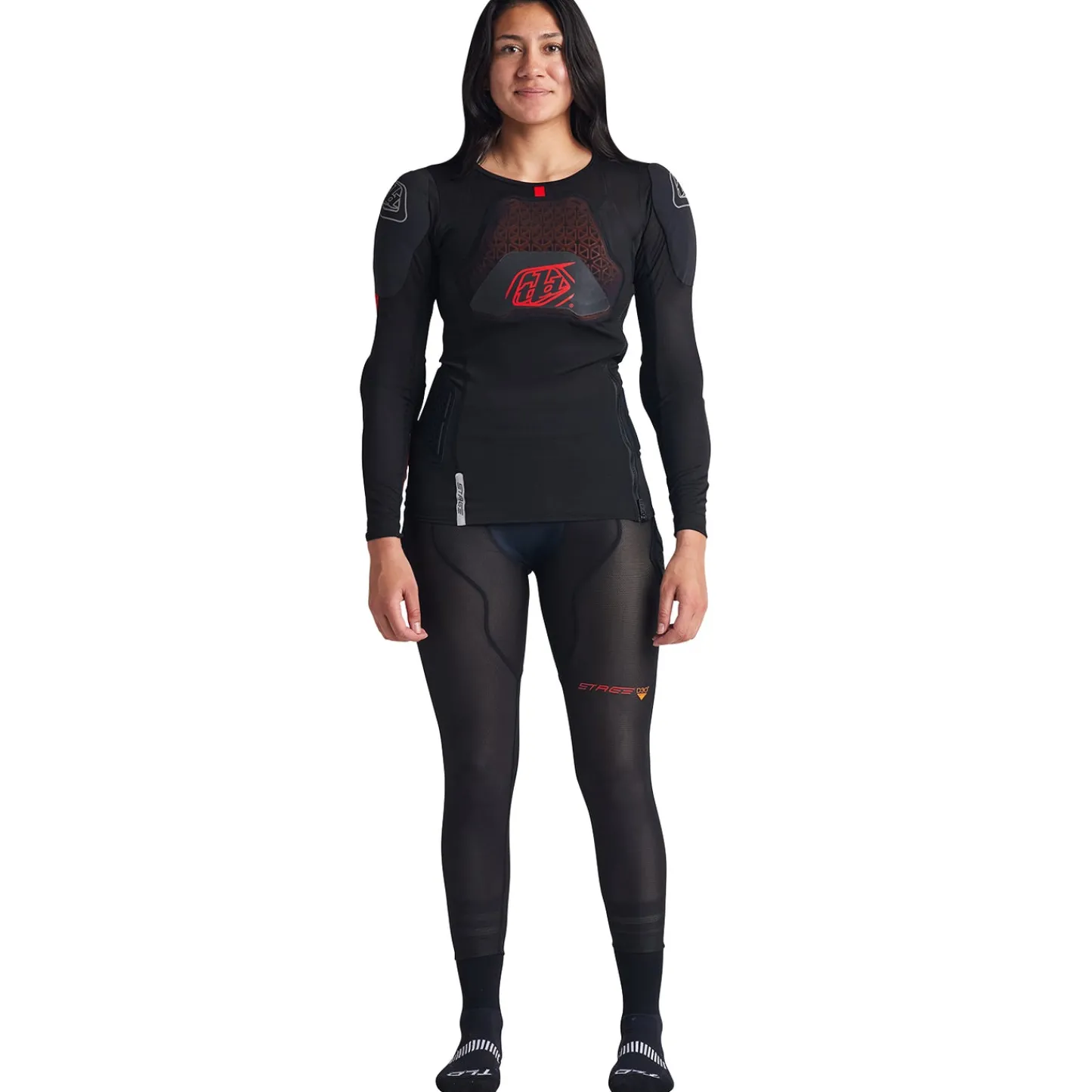 Troy Lee Designs Upper Body|Upper Body^Stage Ghost D3O Long Sleeve Baselayer Solid Black