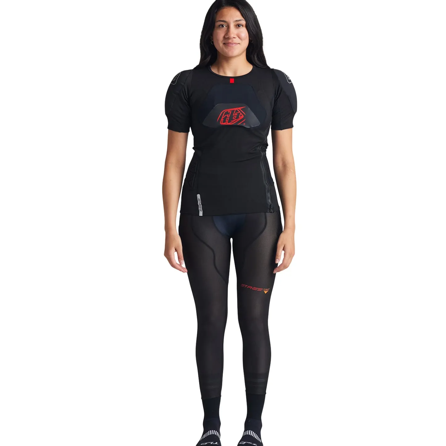 Troy Lee Designs Upper Body|Upper Body^Stage Ghost D3O Short Sleeve Baselayer Solid Black
