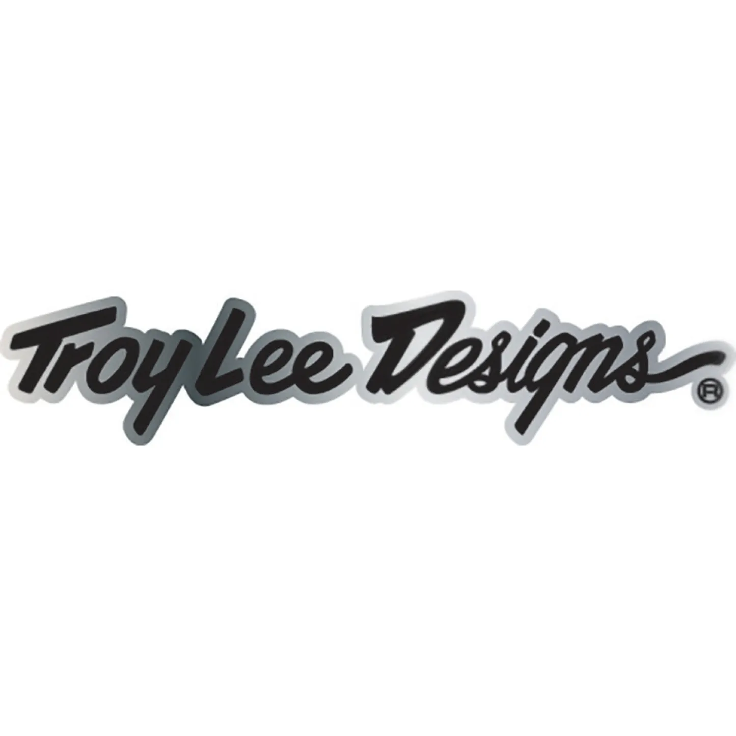 Troy Lee Designs Stickers|Stickers^Sticker 10" Signature Aluminum Silver / Black