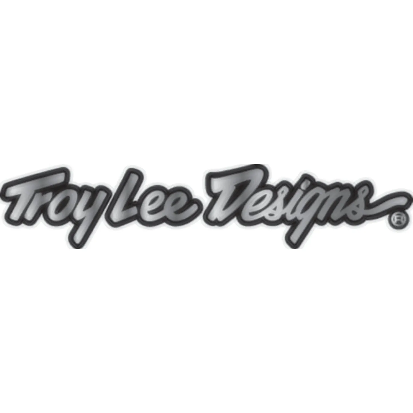 Troy Lee Designs Stickers|Stickers^Sticker 10" Signature Aluminum Black / Silver