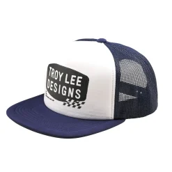 Troy Lee Designs Hats^Trucker Snapback Stamp Vintage White / Navy