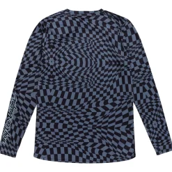 Women Troy Lee Designs Jerseys|Lilium - Wmns^Womens Lilium Long Sleeve Jersey Twisted Checkers Black / Gray