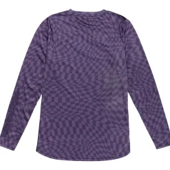Women Troy Lee Designs Jerseys|Lilium - Wmns^Womens Lilium Long Sleeve Jersey Twisted Checkers Deep Purple