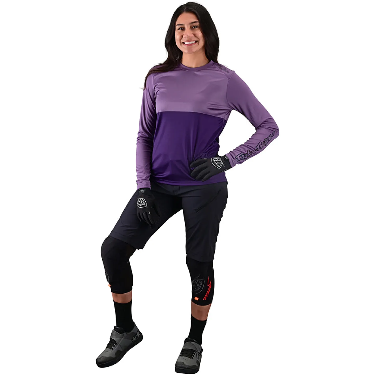 Women Troy Lee Designs Jerseys|Lilium - Wmns^Womens Lilium LS Jersey Block Orchid / Purple