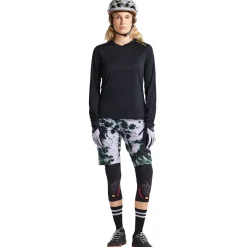 Women Troy Lee Designs Jerseys|Lilium - Wmns^Womens Lilium LS Jersey Solid Black