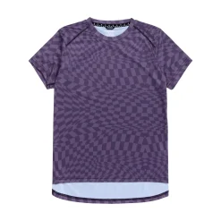 Women Troy Lee Designs Jerseys|Lilium - Wmns^Womens Lilium Short Sleeve Jersey Twisted Checkers Deep Purple