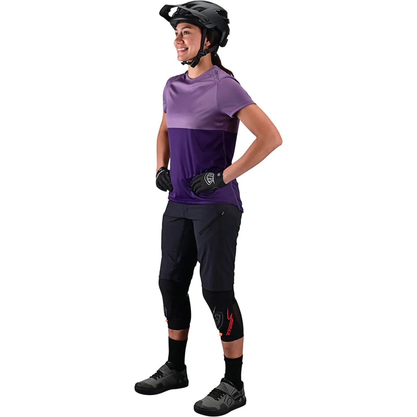 Women Troy Lee Designs Jerseys|Lilium - Wmns^Womens Lilium SS Jersey Block Orchid / Purple