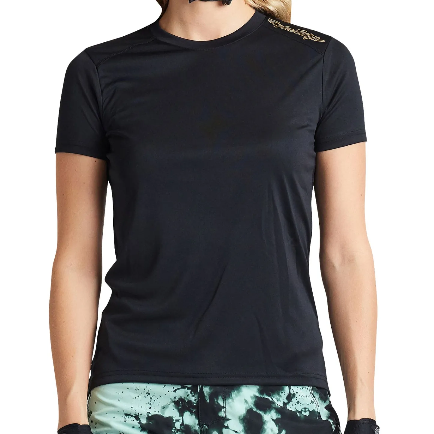 Women Troy Lee Designs Jerseys|Lilium - Wmns^Womens Lilium SS Jersey Solid Black