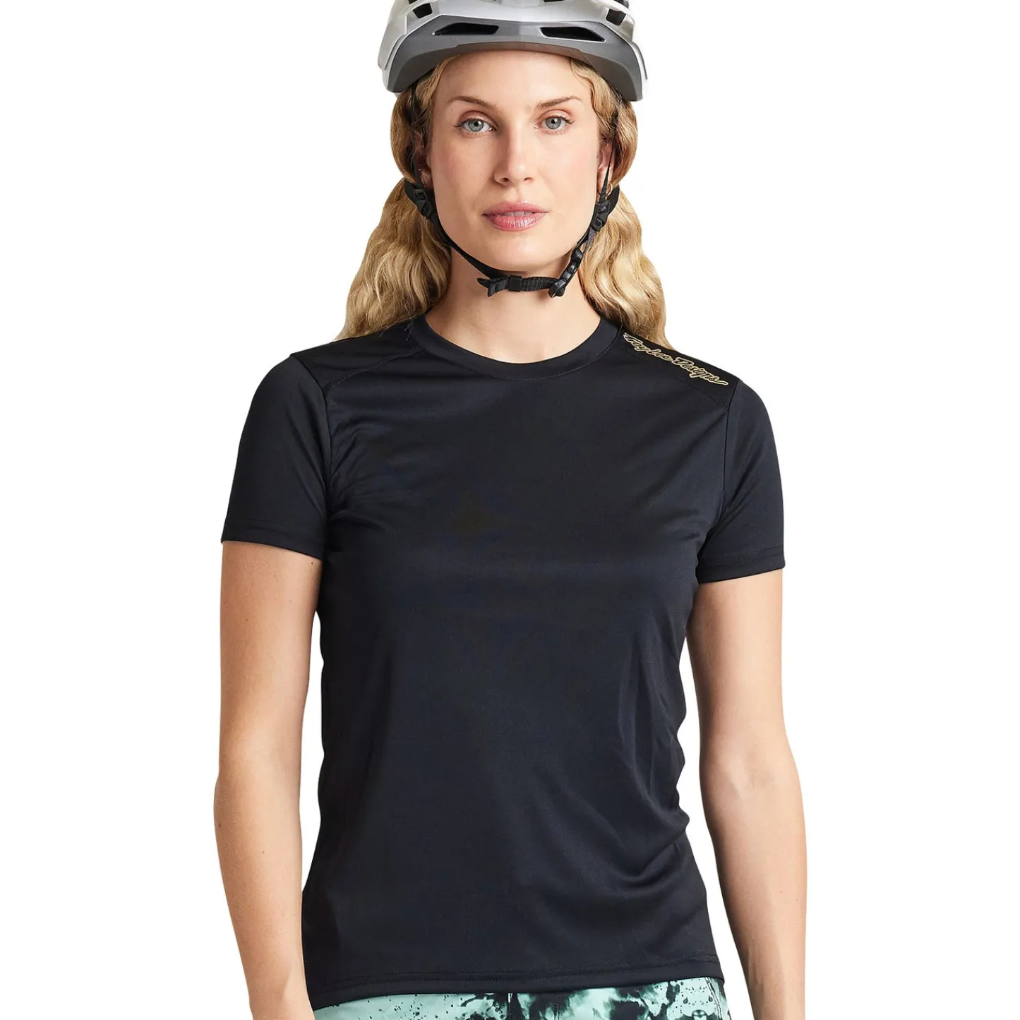 Women Troy Lee Designs Jerseys|Lilium - Wmns^Womens Lilium SS Jersey Solid Black