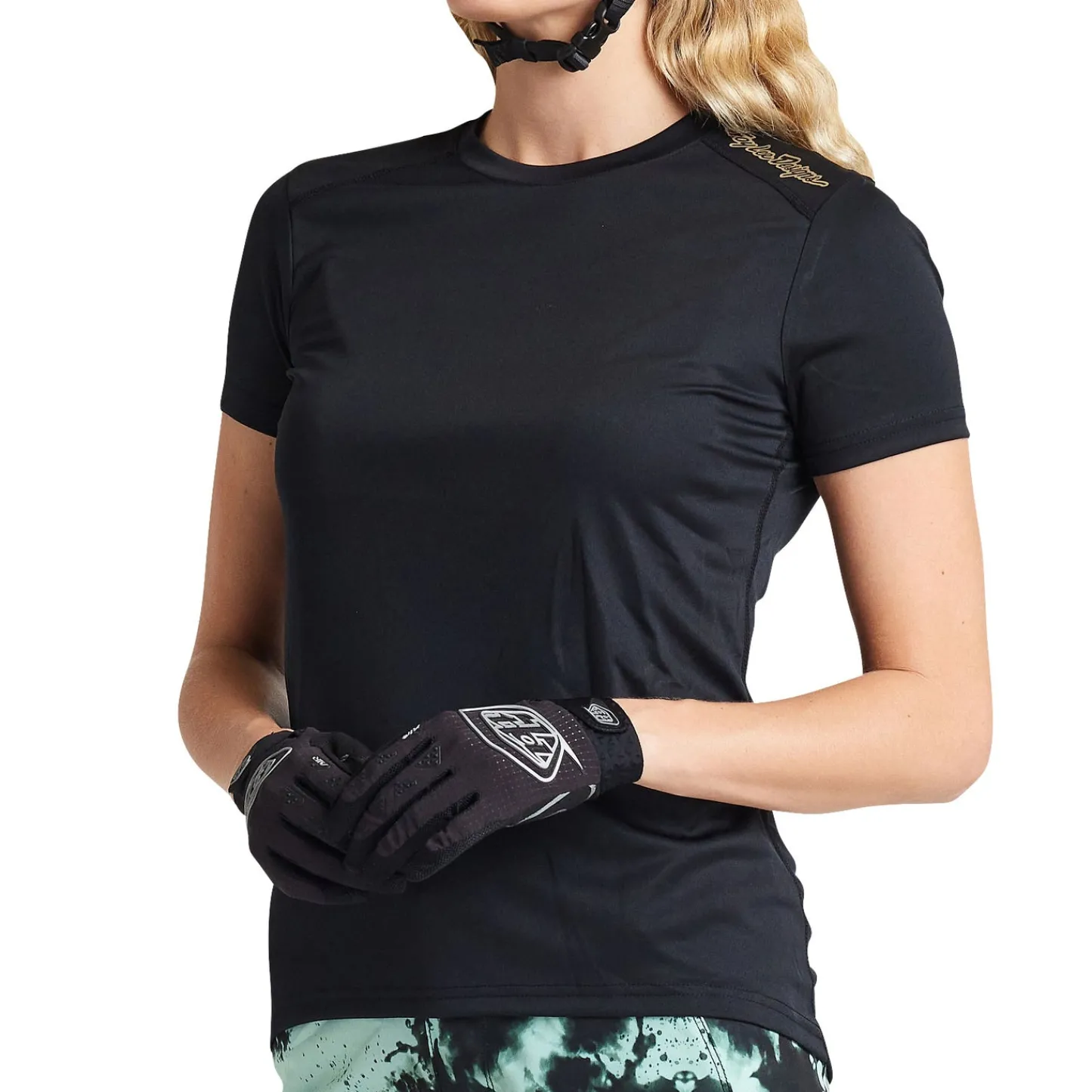 Women Troy Lee Designs Jerseys|Lilium - Wmns^Womens Lilium SS Jersey Solid Black