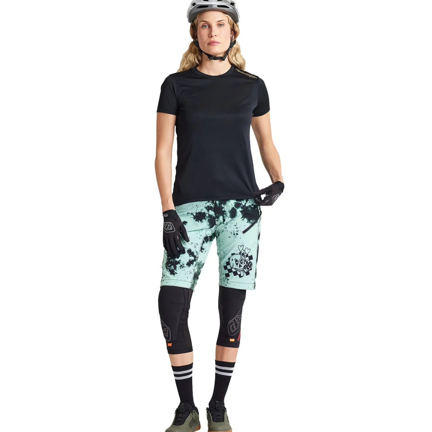 Women Troy Lee Designs Jerseys|Lilium - Wmns^Womens Lilium SS Jersey Solid Black