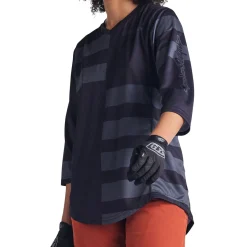 Women Troy Lee Designs Jerseys|Mischief - Wmns^Womens Mischief Jersey Split Stripe Black