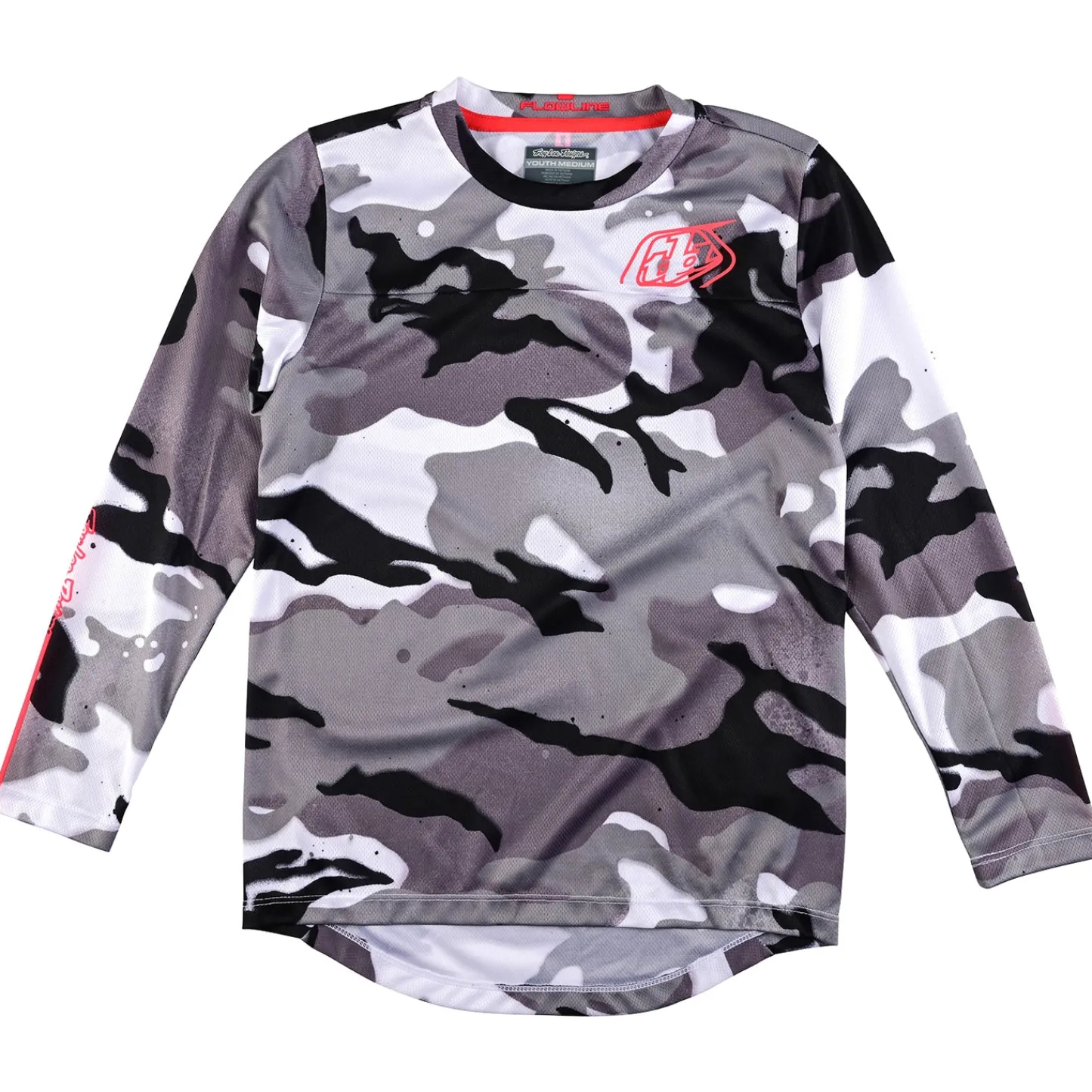 Troy Lee Designs Jerseys|Trail^Youth Flowline LS Jersey Spray Camo White