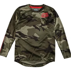 Troy Lee Designs Jerseys^Youth Flowline LS Jersey Spray Camo Army