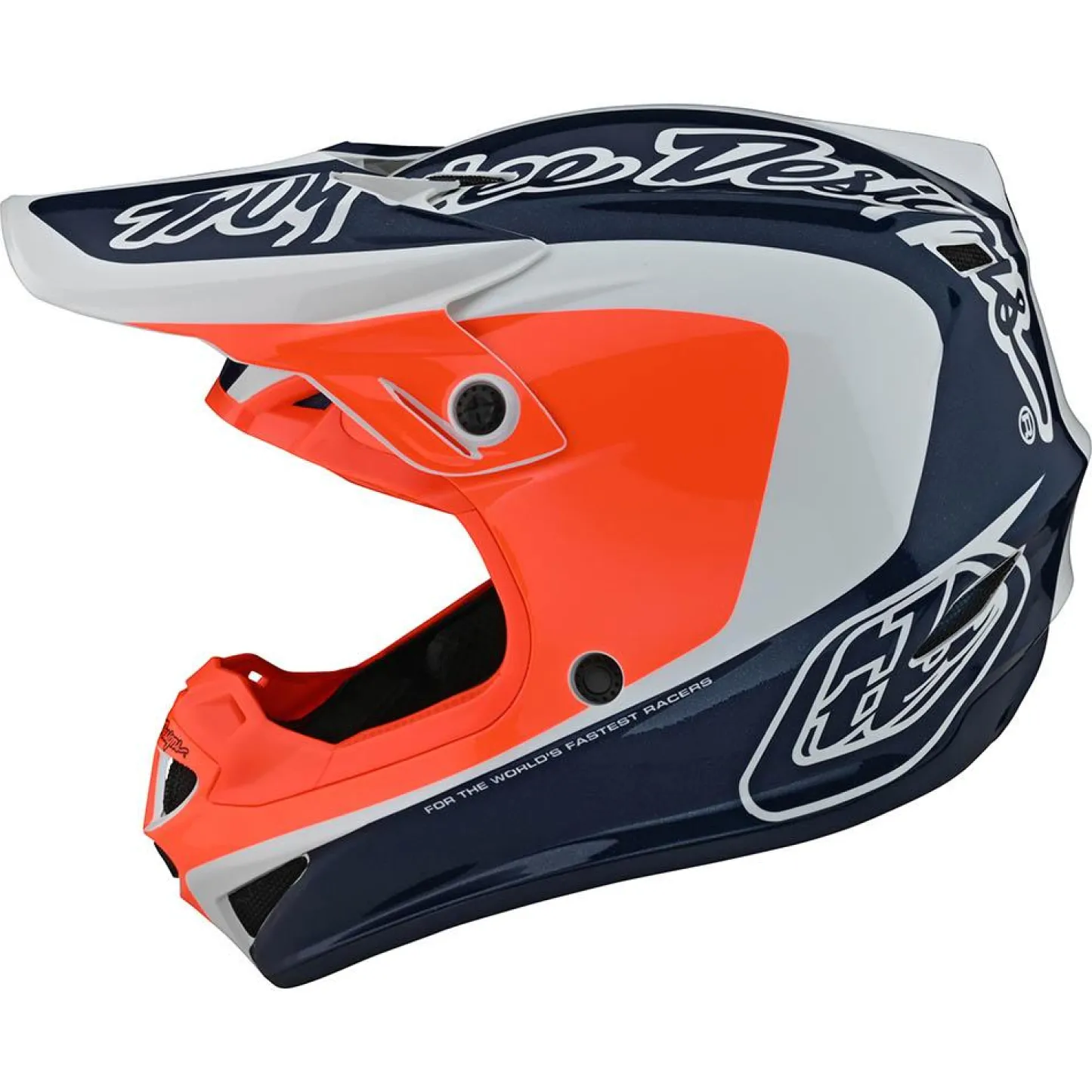 Troy Lee Designs Helmets|Se4^Youth SE4 Polyacrylite Helmet Corsa Navy / Orange