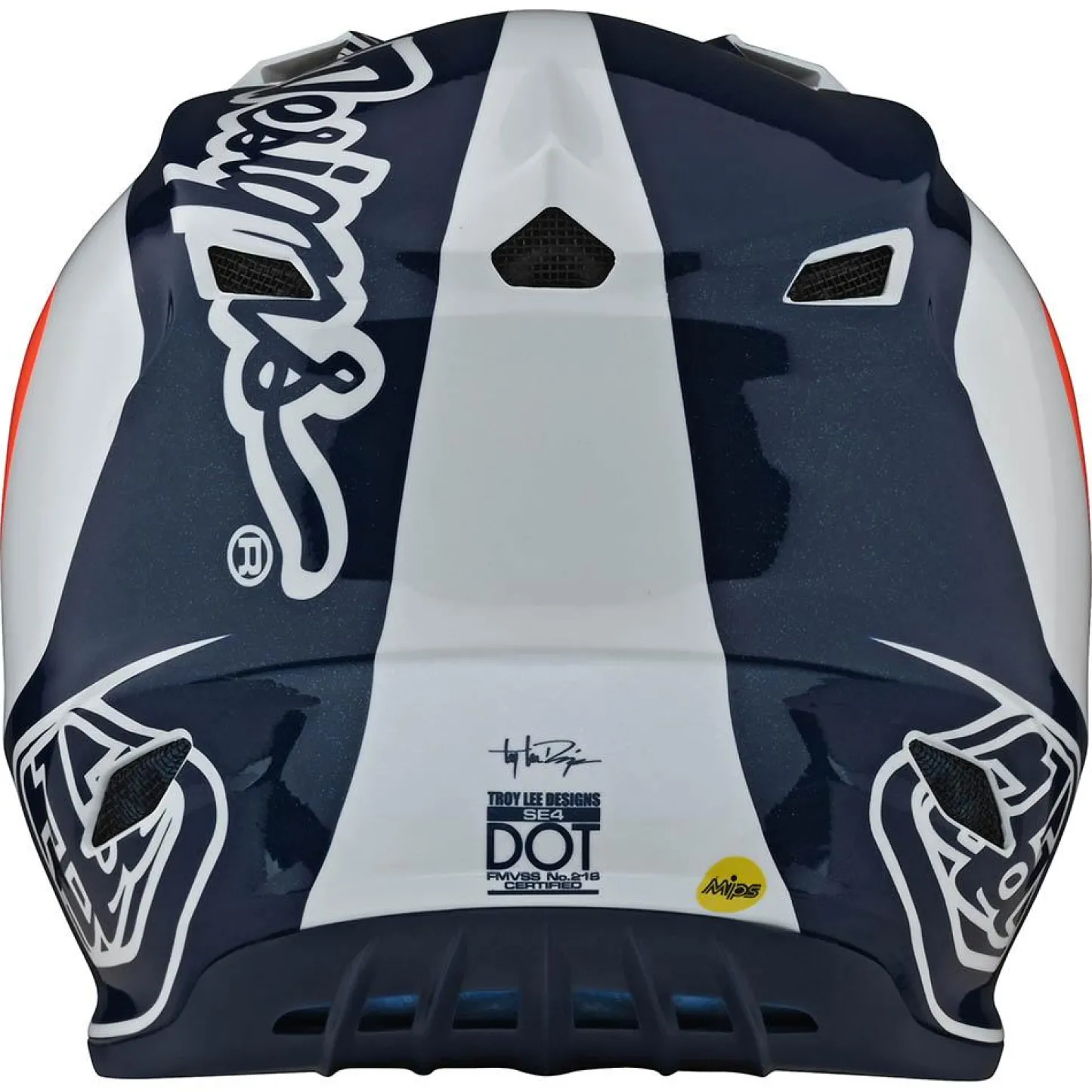 Troy Lee Designs Helmets|Se4^Youth SE4 Polyacrylite Helmet Corsa Navy / Orange