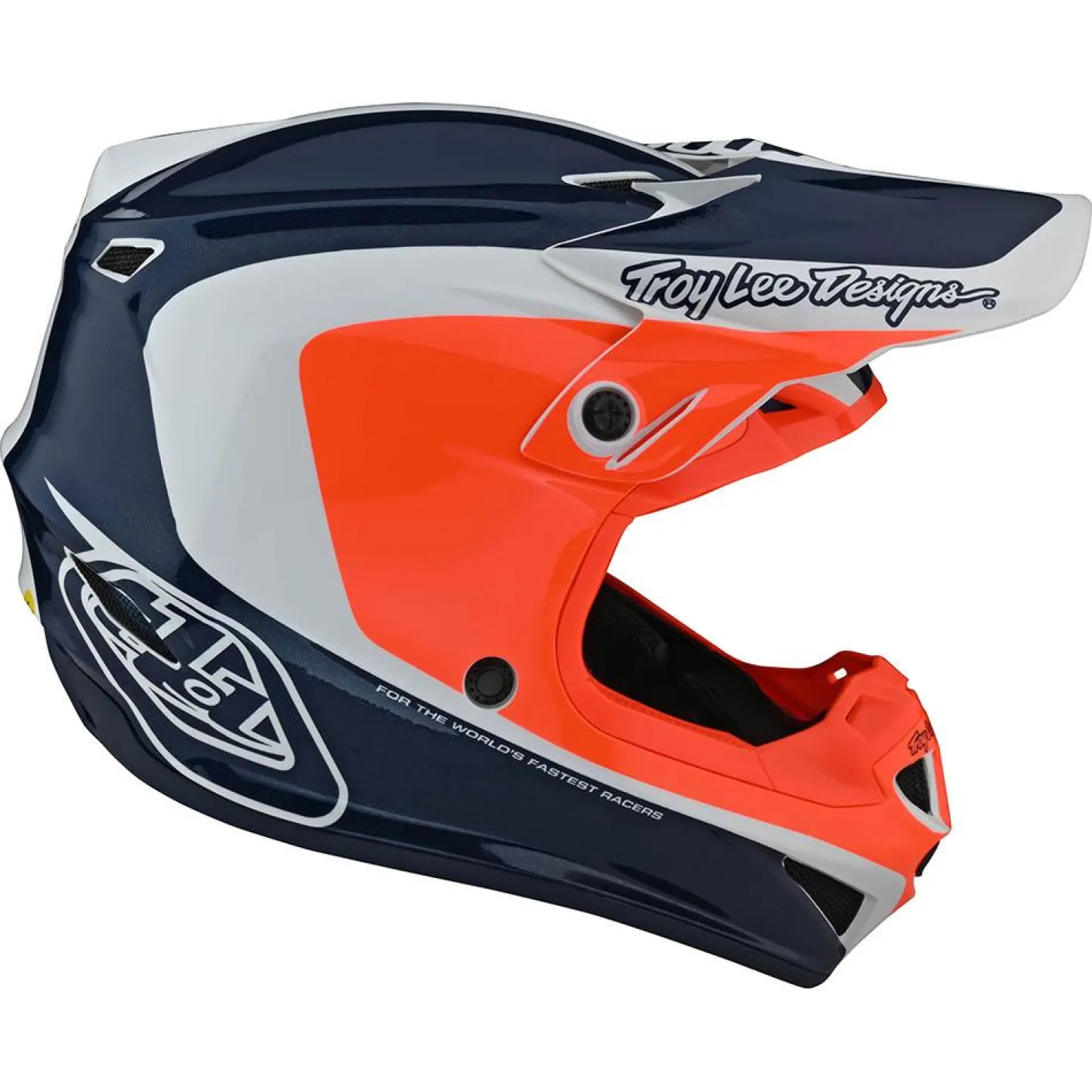 Troy Lee Designs Helmets|Se4^Youth SE4 Polyacrylite Helmet Corsa Navy / Orange