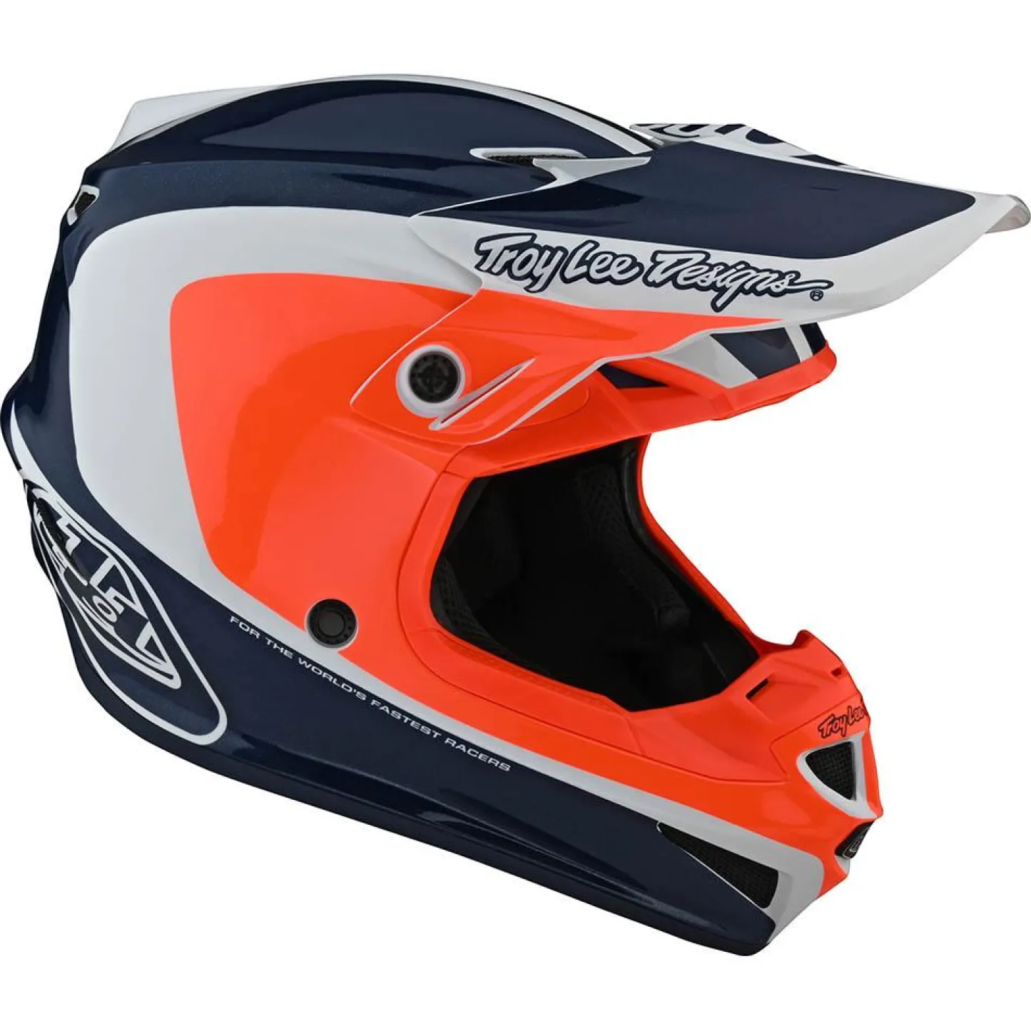 Troy Lee Designs Helmets|Se4^Youth SE4 Polyacrylite Helmet Corsa Navy / Orange