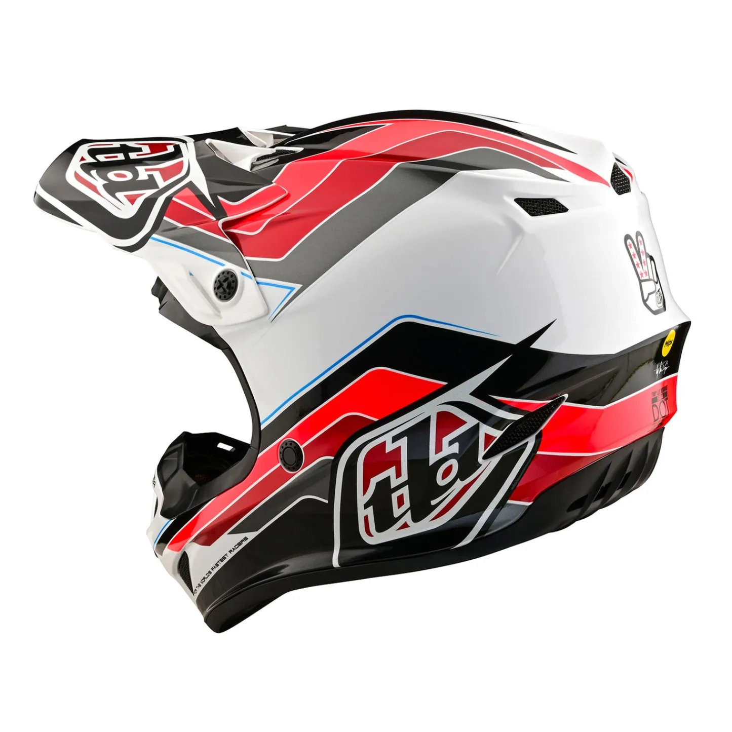 Troy Lee Designs Helmets^Youth SE4 Polyacrylite Helmet W/MIPS Block Charcoal / Red
