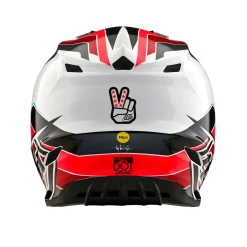 Troy Lee Designs Helmets^Youth SE4 Polyacrylite Helmet W/MIPS Block Charcoal / Red