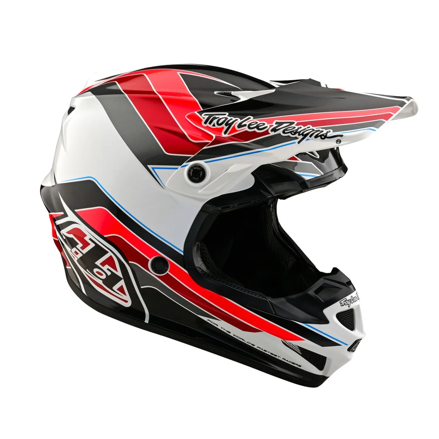 Troy Lee Designs Helmets^Youth SE4 Polyacrylite Helmet W/MIPS Block Charcoal / Red