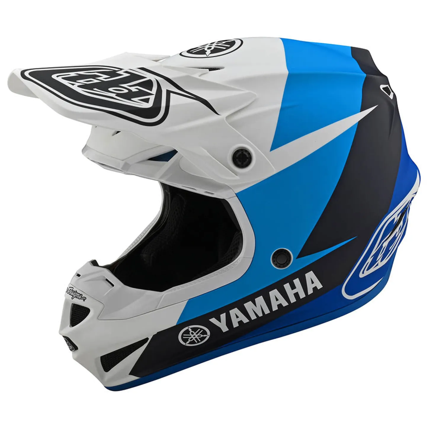 Troy Lee Designs Helmets|Se4^Youth SE4 Polyacrylite Helmet TLD Yamaha L4 White / Blue