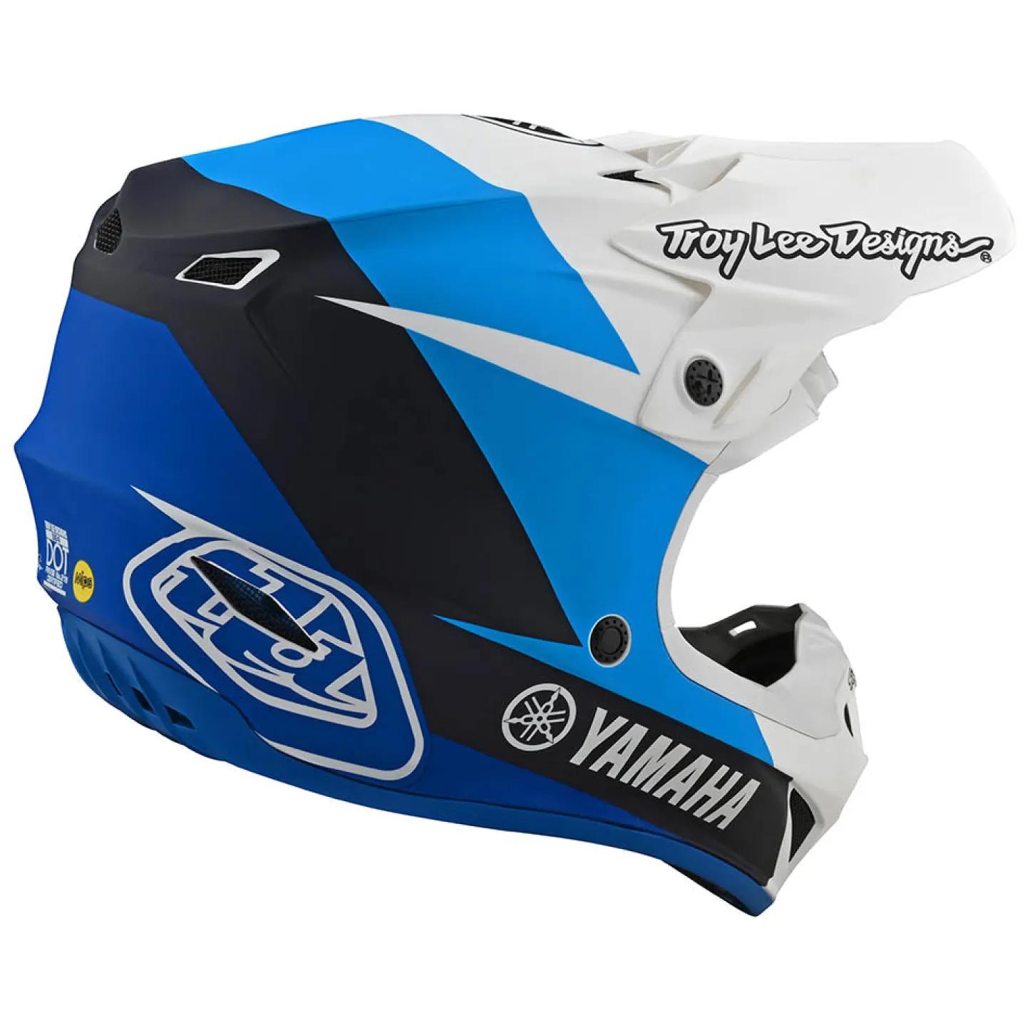 Troy Lee Designs Helmets|Se4^Youth SE4 Polyacrylite Helmet TLD Yamaha L4 White / Blue