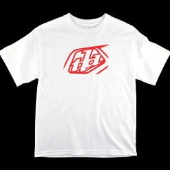 Troy Lee Designs Youth Tees^Youth Short Sleeve Tee Cropped Badge White
