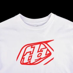 Troy Lee Designs Youth Tees^Youth Short Sleeve Tee Cropped Badge White