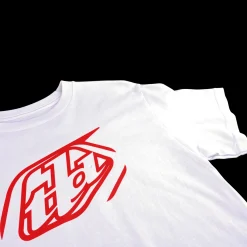 Troy Lee Designs Youth Tees^Youth Short Sleeve Tee Cropped Badge White