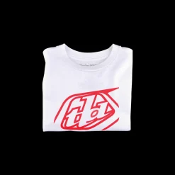 Troy Lee Designs Youth Tees^Youth Short Sleeve Tee Cropped Badge White