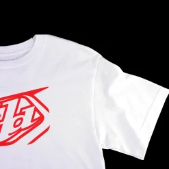 Troy Lee Designs Youth Tees^Youth Short Sleeve Tee Cropped Badge White