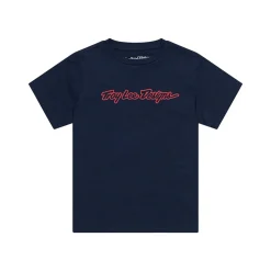 Troy Lee Designs Youth Tees^Youth Short Sleeve Tee Signature Navy