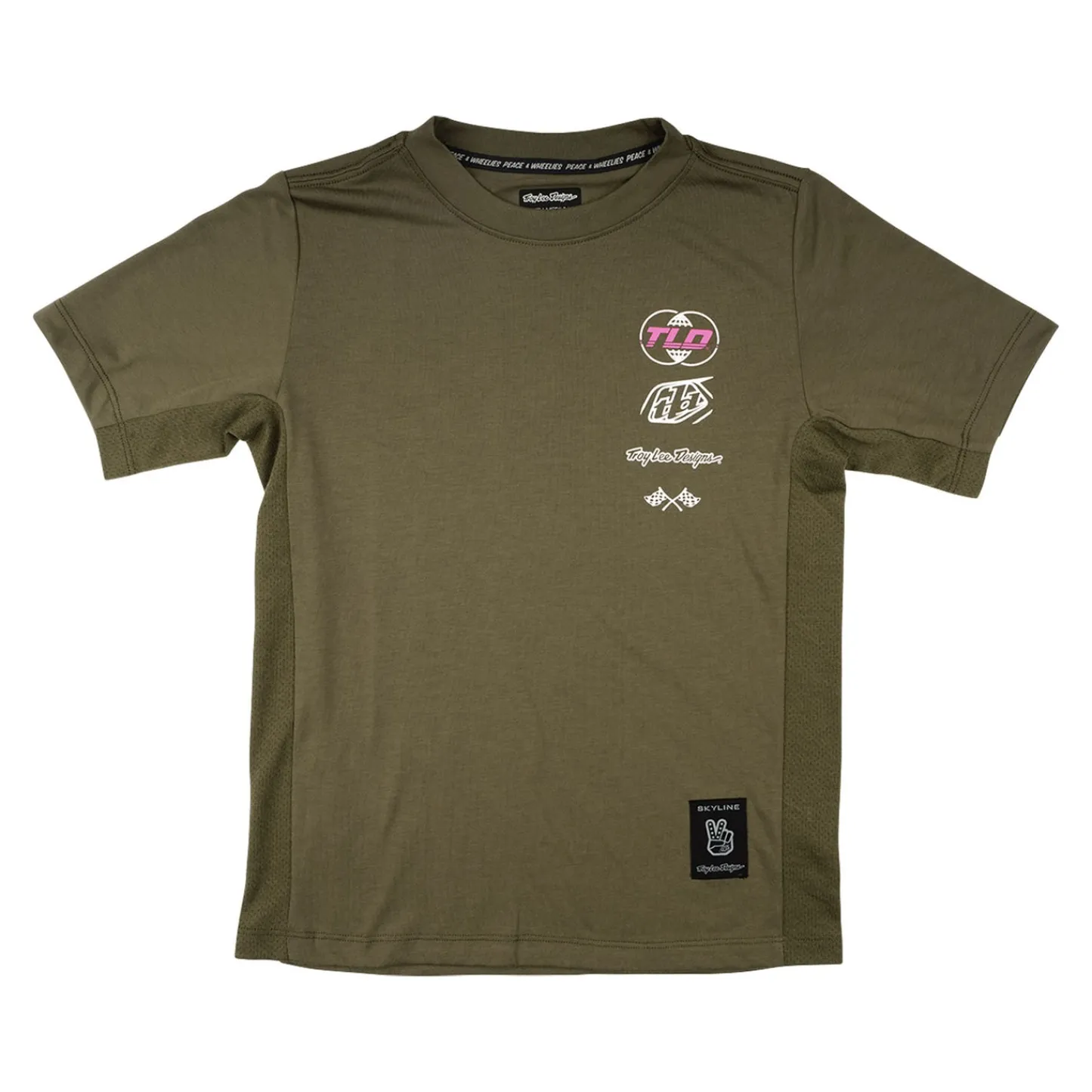Troy Lee Designs Jerseys^Youth Skyline Ride Short Sleeve Tee Worldwide Caper