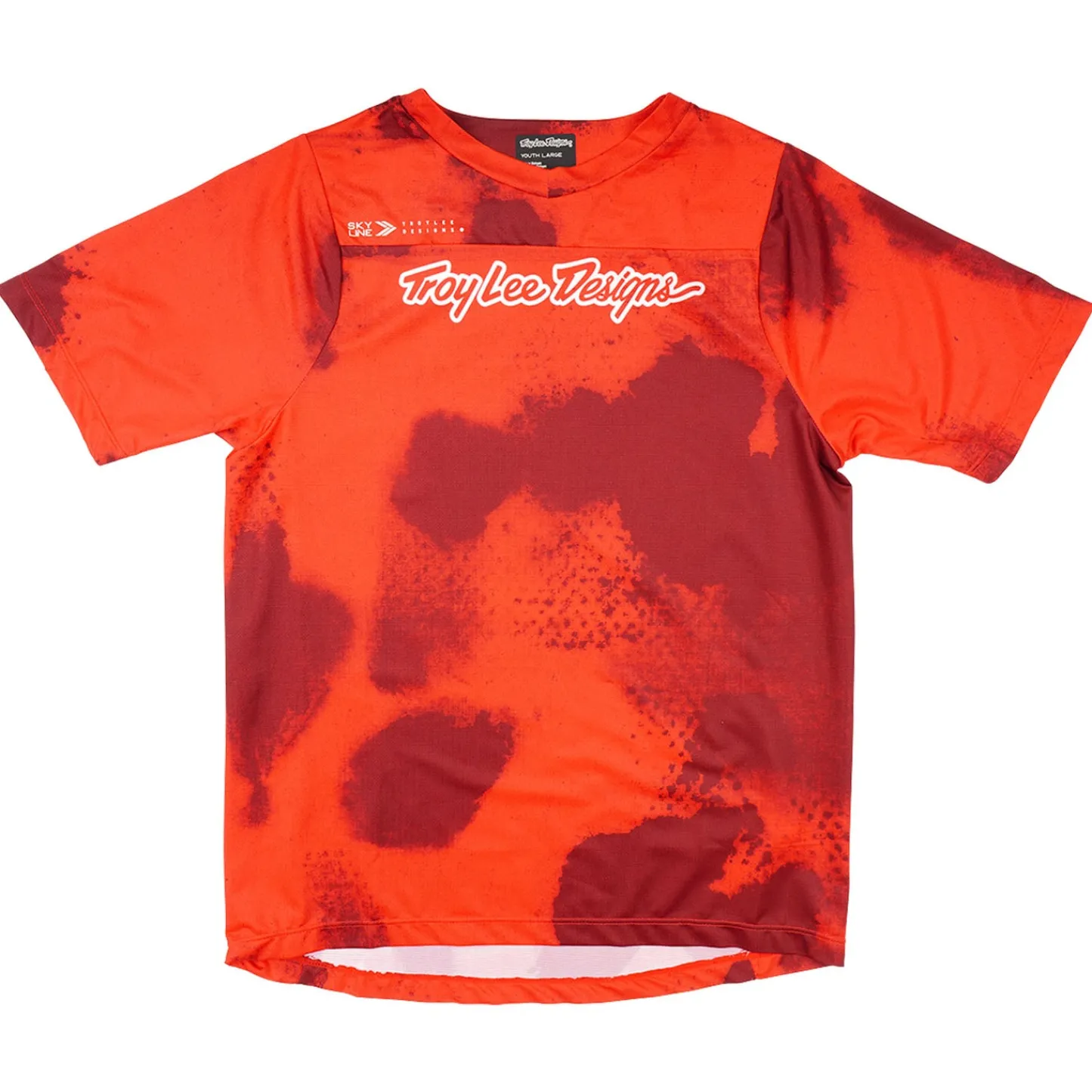 Troy Lee Designs Jerseys^Youth Skyline Short Sleeve Jersey Flared Fiery Red