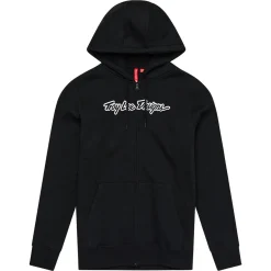 Troy Lee Designs Fleece^Zip Up Hoodie Signature Black