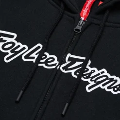 Troy Lee Designs Fleece^Zip Up Hoodie Signature Black