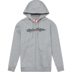 Troy Lee Designs Fleece^Zip Up Hoodie Signature Gray Heather